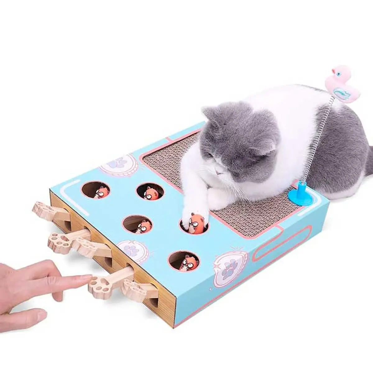 Rascador Interactivo Para Gatos con Palanca de Juego