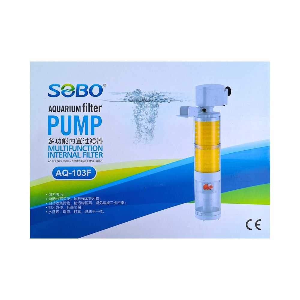 Filtro interno 3 en 1 de 1500L/H 25w
