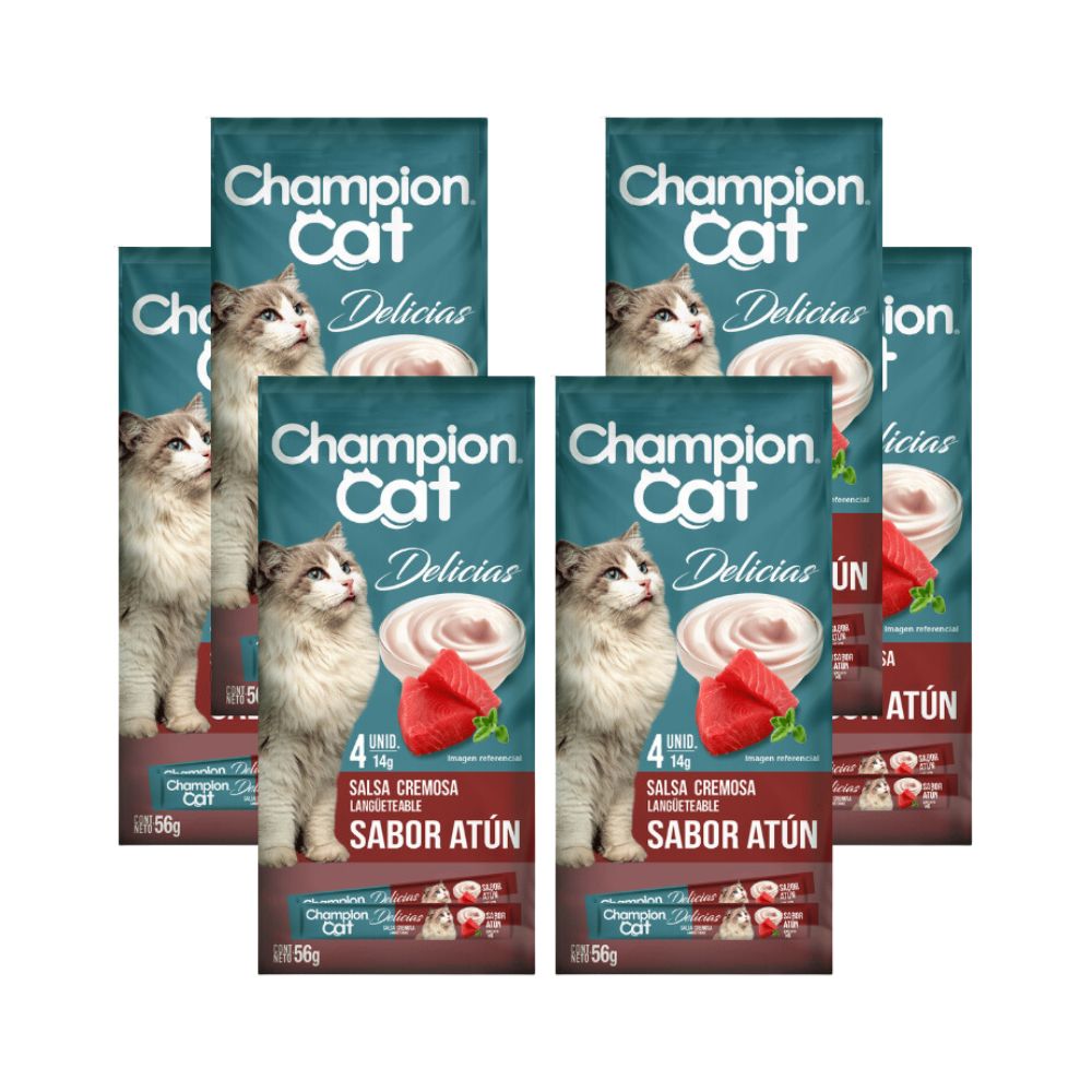 Champion Cat Snack Delicias Atun Caja 6x56g