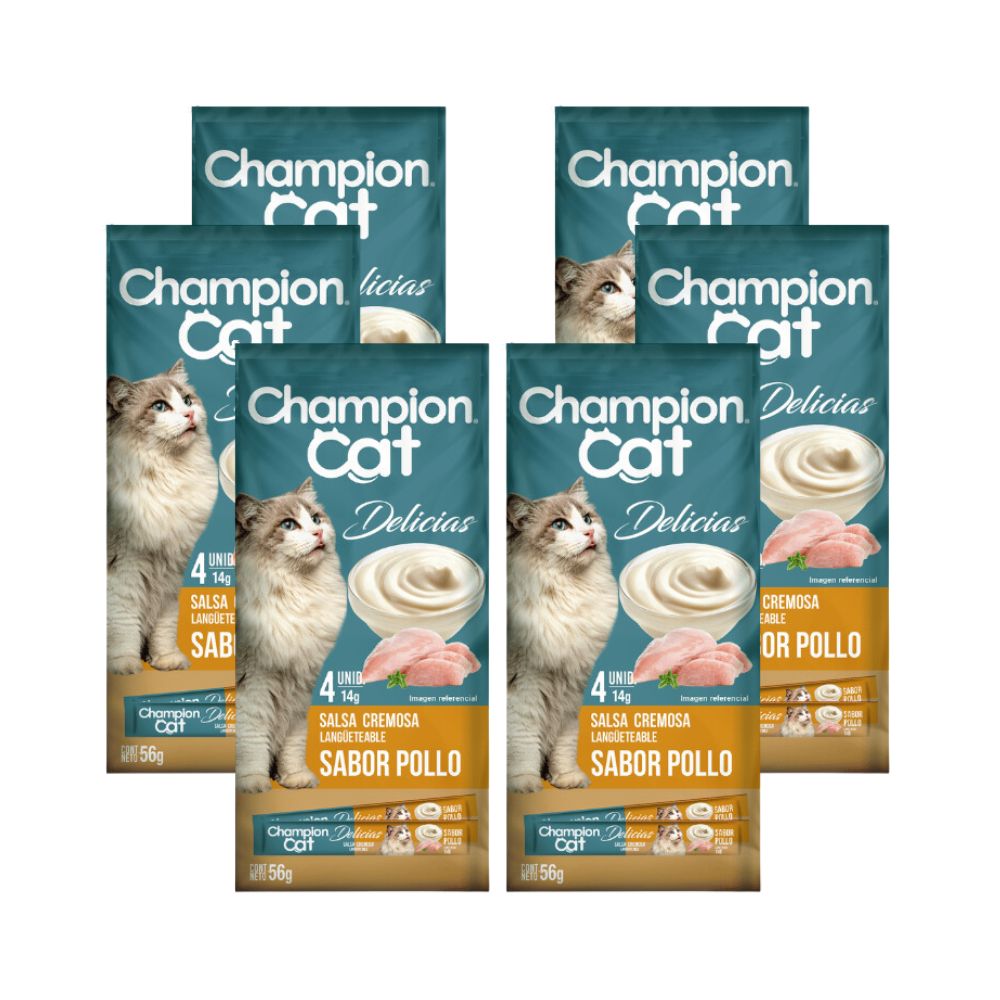 Champion Cat Snack Delicias Pollo Caja 6x56g