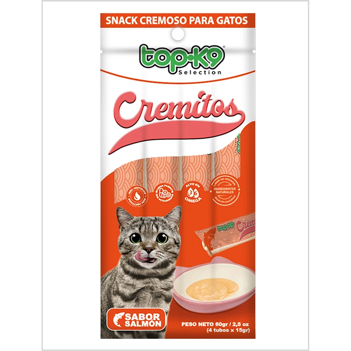 Snack Cremitos Salmon 4x15g TopK9