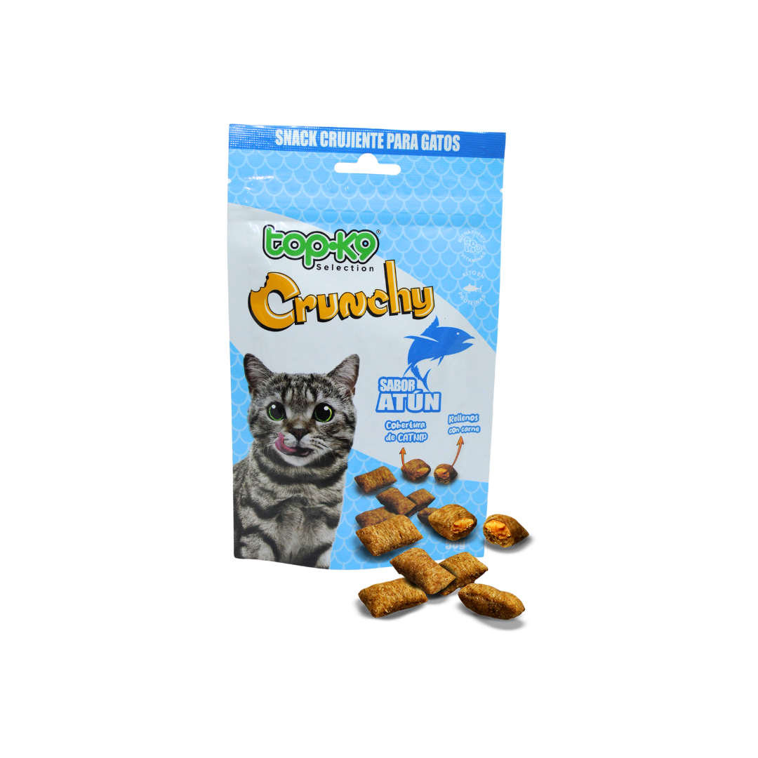 Snack Crunchy Catnip y Atun 50g TopK9