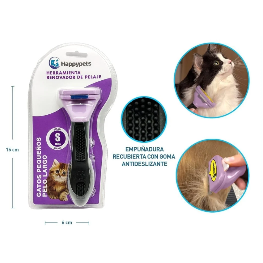 Cepillo Para Gatos Pequeños Renovador de Pelaje Largo S