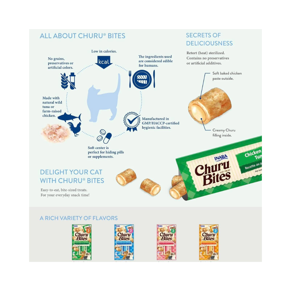 Dog Churu Bites de pollo 96g/12g x8 Sachets Wraps