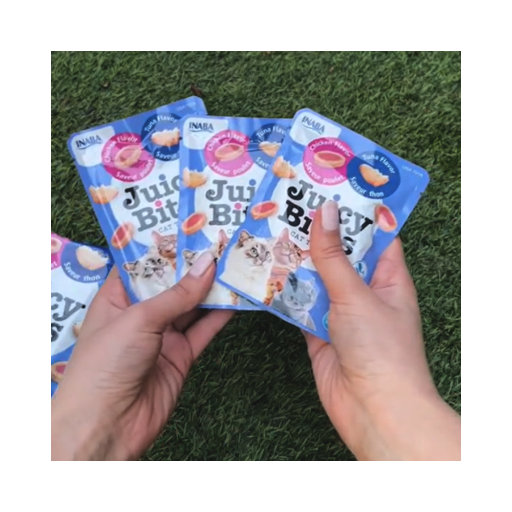 Churu Juicy Bites de camarón con mariscos 34g/11,3g x3 Sachets