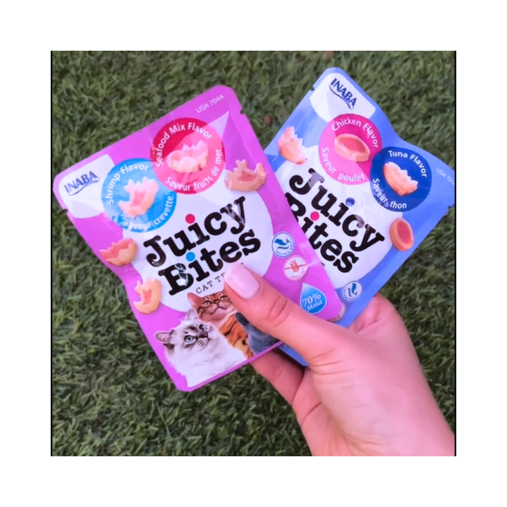 Churu Juicy Bites de camarón con mariscos 34g/11,3g x3 Sachets