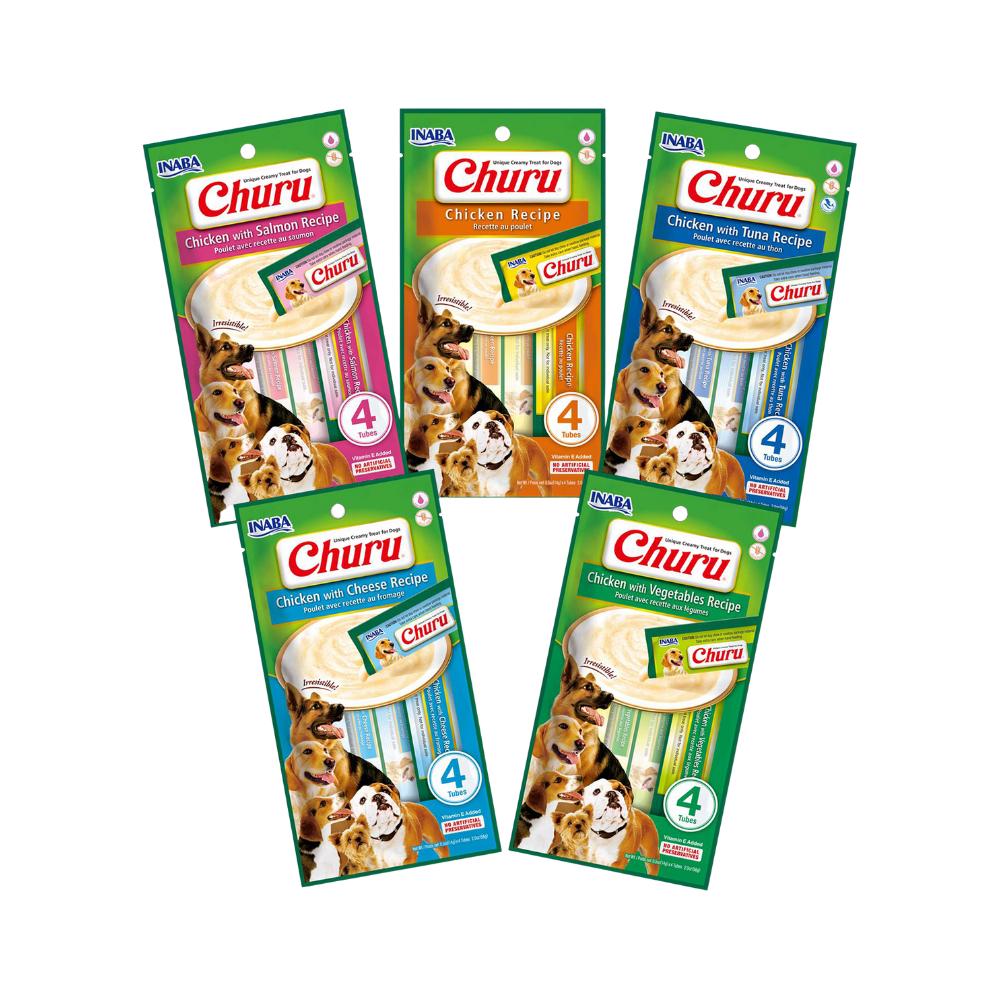 Dog Churu de pollo con queso 56g/14g x4 Tubos