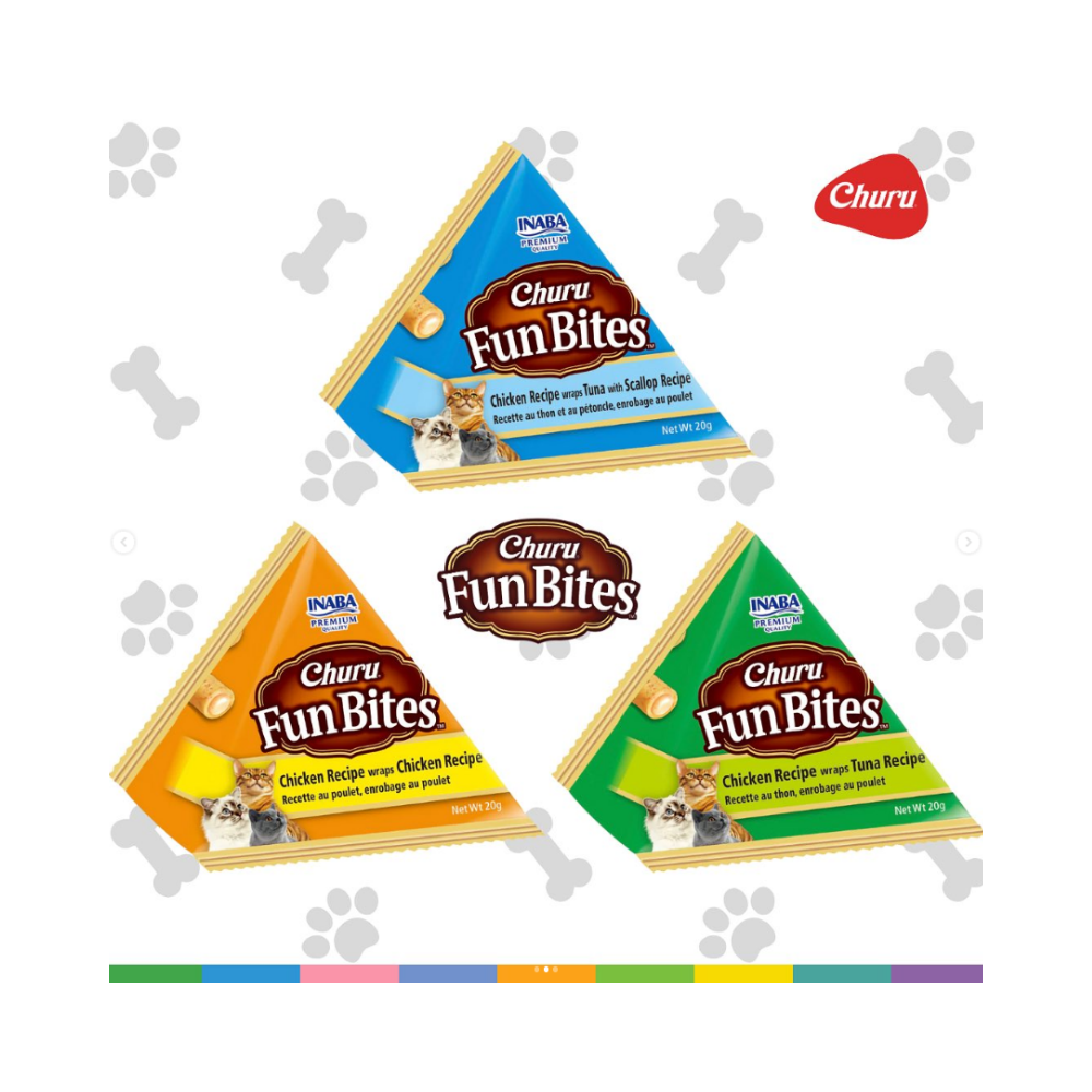 Churu Fun Bites pollo con atún 60g/20g x3 Sachets