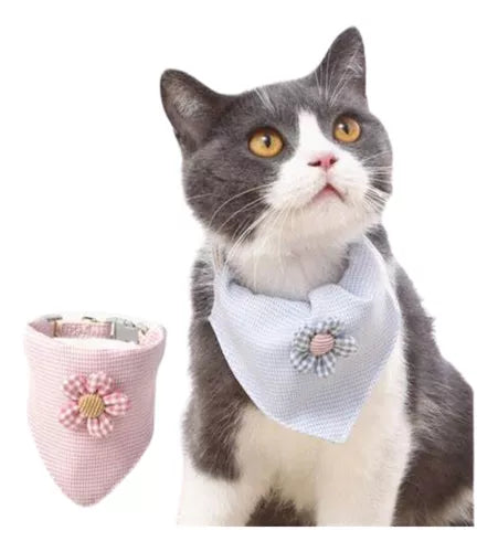 Collar para Gatos Bandana con Flor M