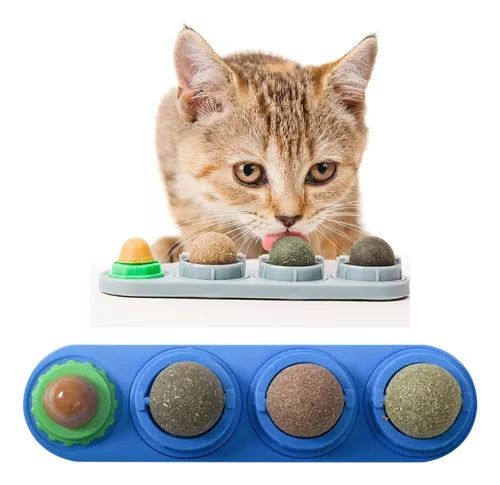 Juguete Para Gatos Bolas Giratorias 3 mas 1