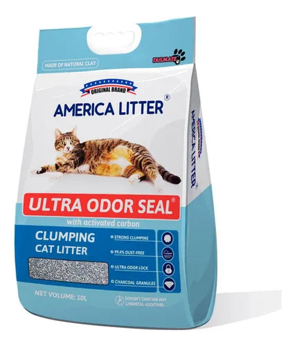 Arena Sanitaria Americalitter Odor Seal Carbon Activo 15kg