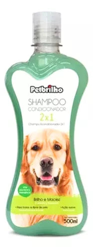 Shampoo Y Acondicionador PetBrilho 2x1 Para Perros Y Gatos 500ml