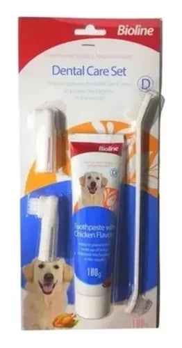 Bioline Set de Higiene Dental Sabor Pollo 100gr