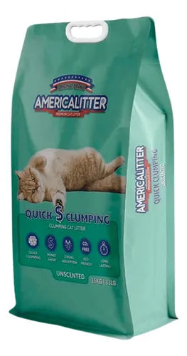 Arena Sanitaria AmericaLitter Quick Clumping Sin Aroma 7kg