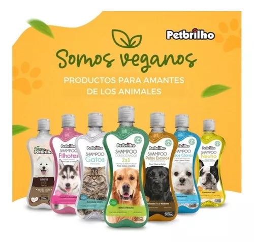 Shampoo Y Acondicionador PetBrilho 2x1 Para Perros Y Gatos 500ml