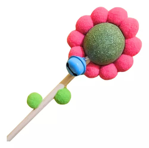Juguete Para Gatos Flor Con Bola de Catnip