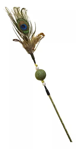 Juguete Para Gatos Plumilla Con Bola de Catnip