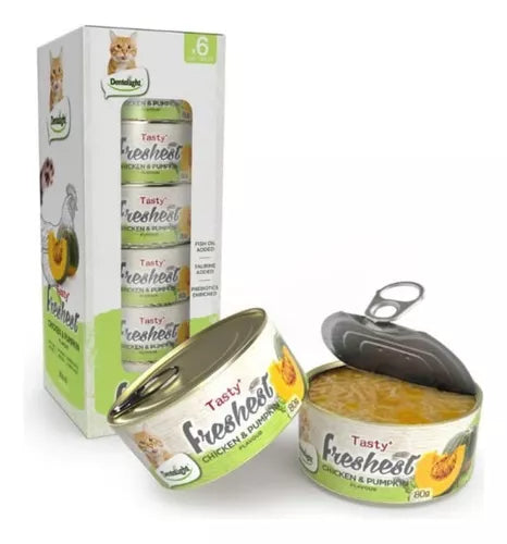 Lata Tasty Freshest Pollo y Calabaza 80g Caja