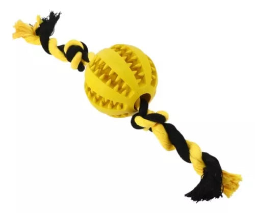 Bola con dientes + cuerda 7x28cm
