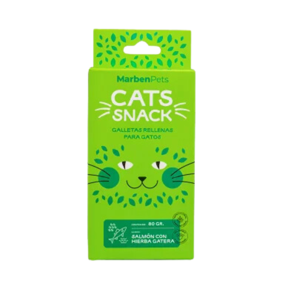 Cats Snack Galletas Rellenas Salmon y Hierba Gatera 80g