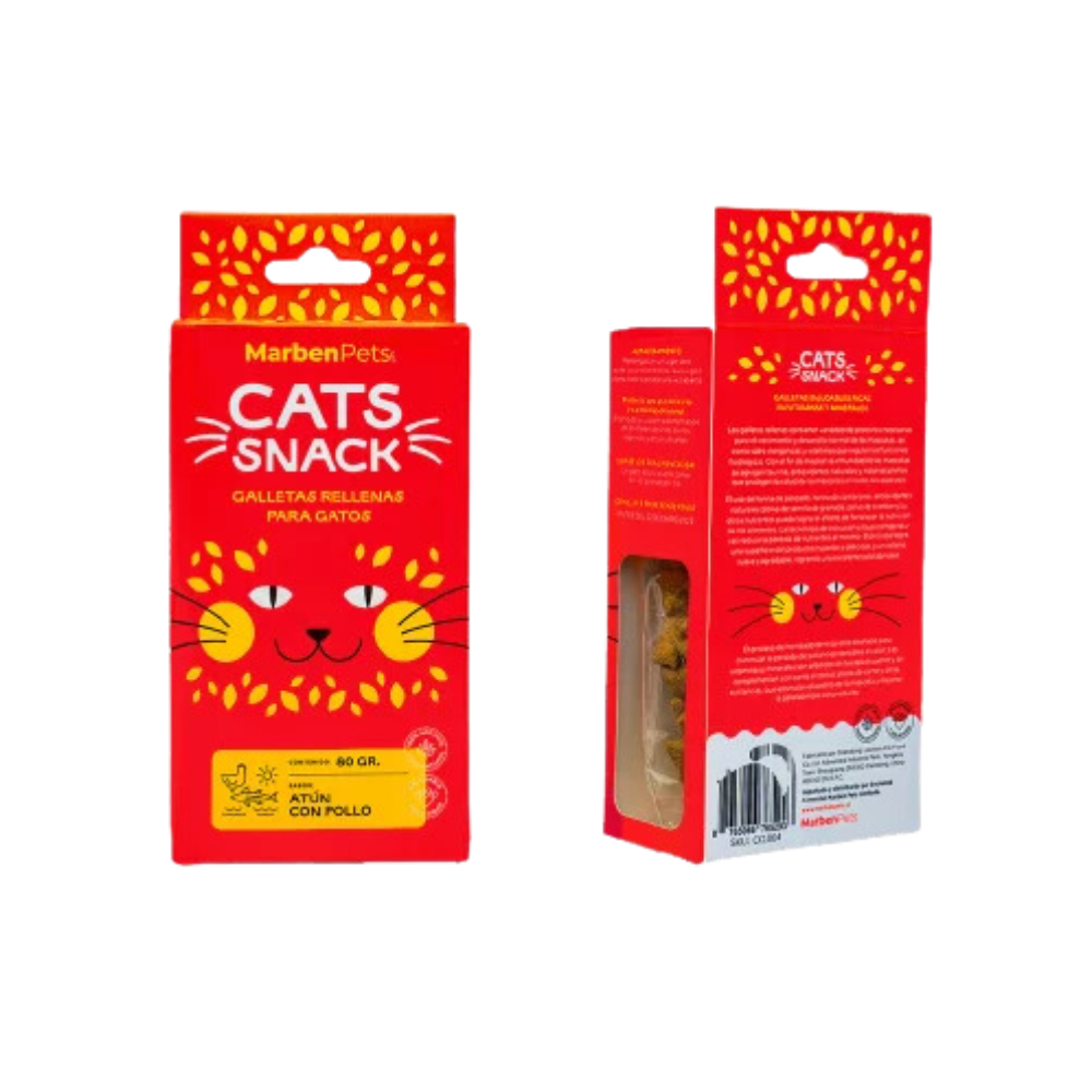 Cats Snack Galletas Rellenas Atún y Pollo 80g