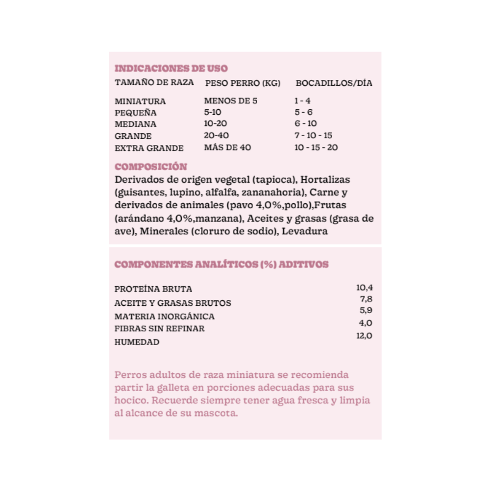 Galletas Para Perro Healthy Life Sabor Pavo y Cranberry 400g