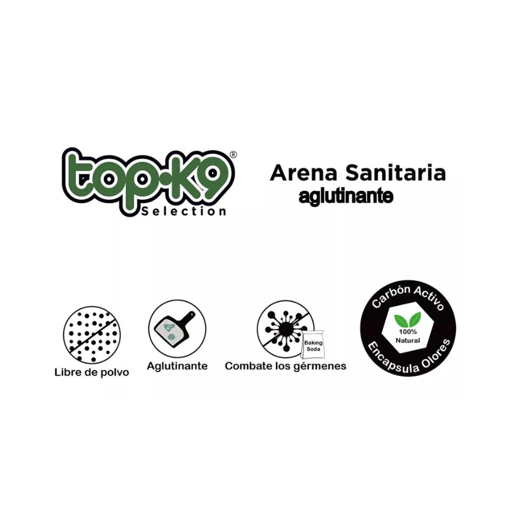 Arena Sanitaria Aglutinante TopK9 25kg/31,5lt Aroma Lavanda