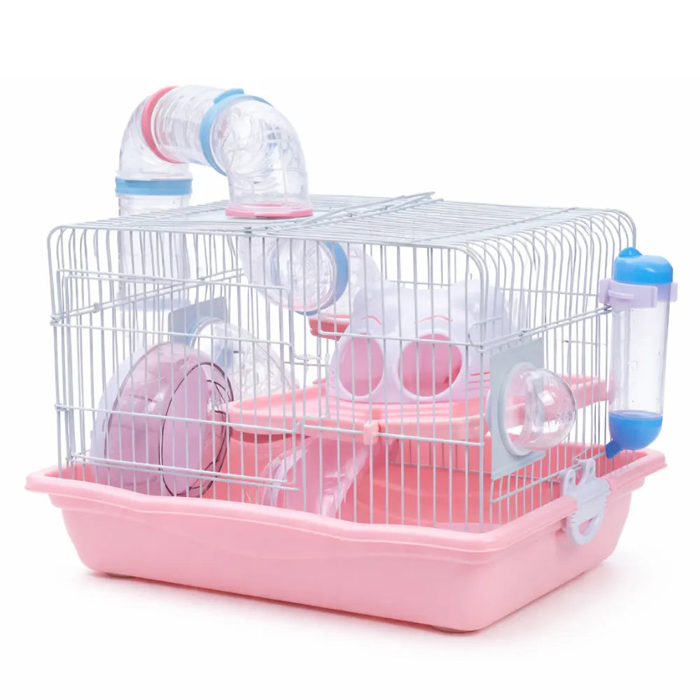 Jaula Para Hamster 2 Pisos Con Tubos
