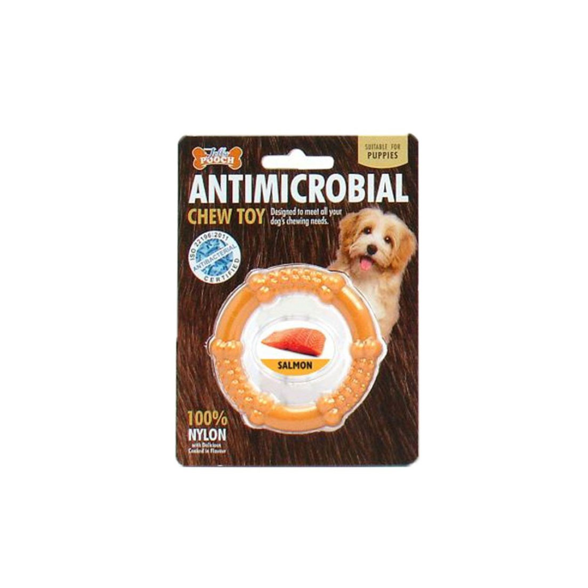 Juguete Antimicrobial Nylon Sabor Salmon 8cm