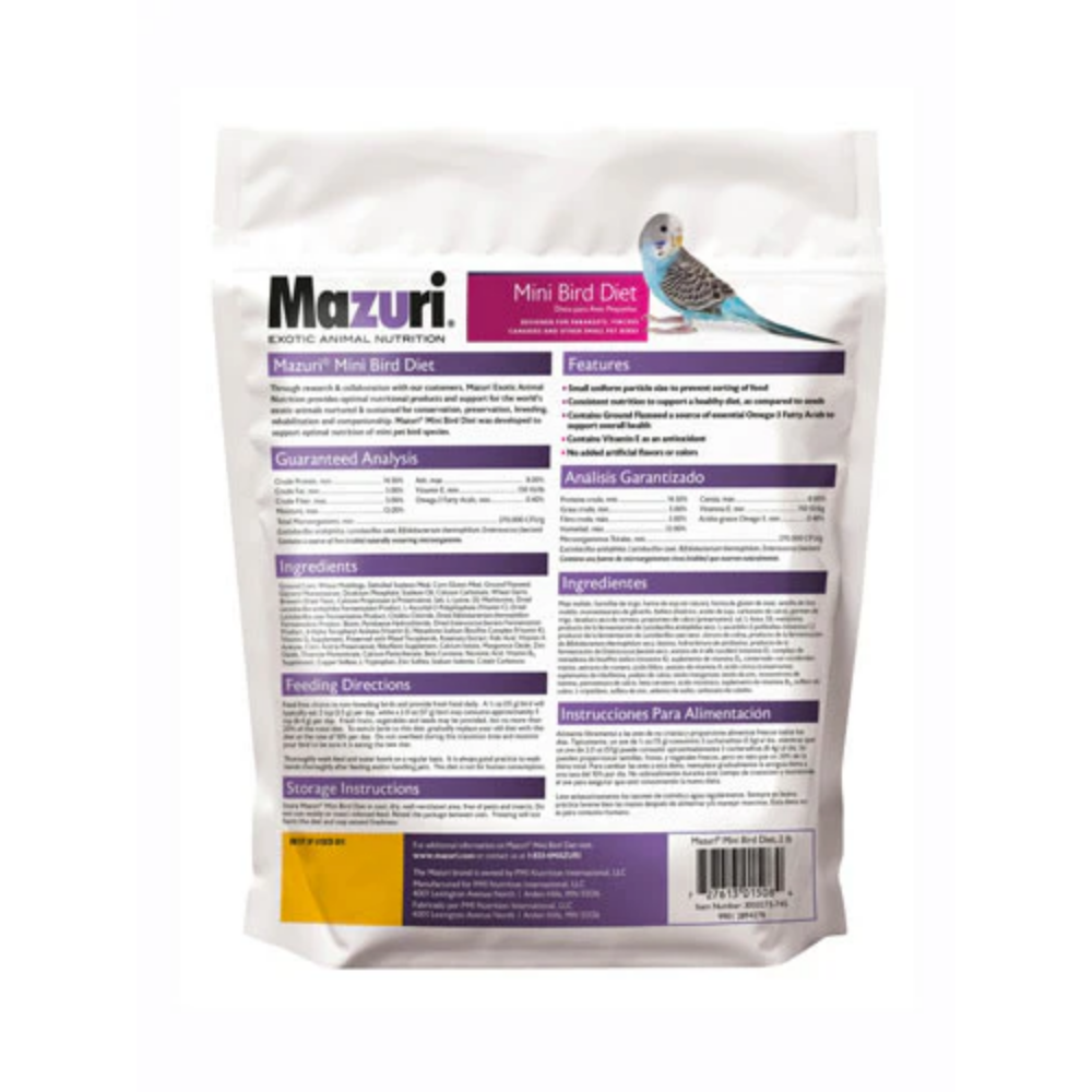Mazuri Small Mini Bird Diet 900g