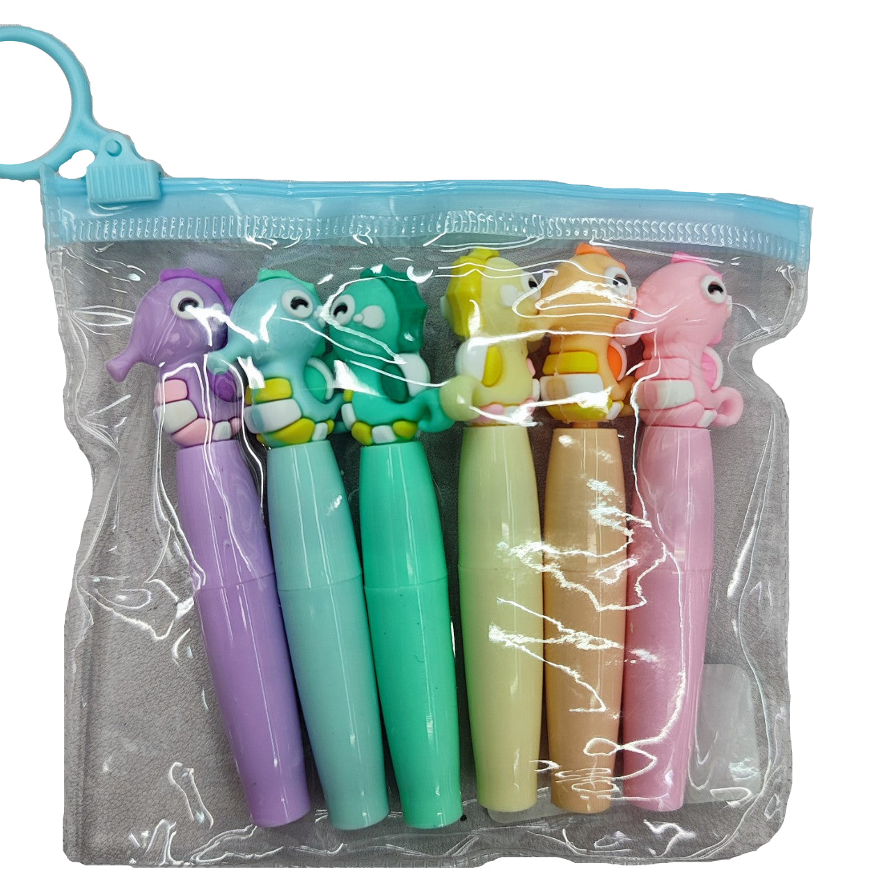 Lapiz Destacador Caballitos de Mar 6 Colores XYH-307