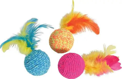 Juguete bola con plumas (30x2,2x2,2cm)