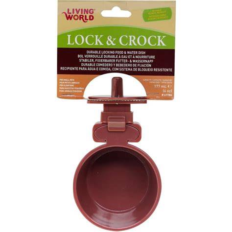 LW Comedero lock y crock 177 ml burdeo
