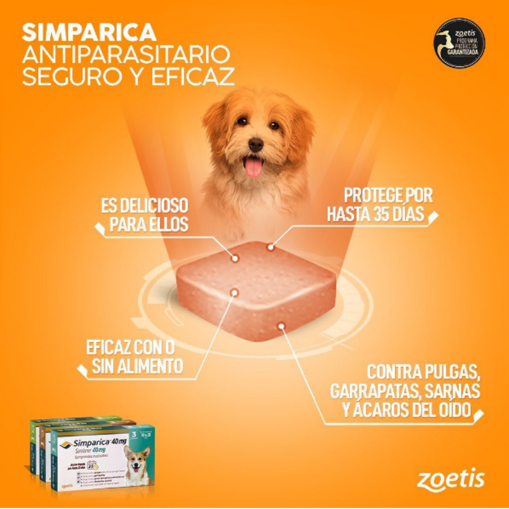 Simparica Masticable 40mg 10-20kg (1 Comp)