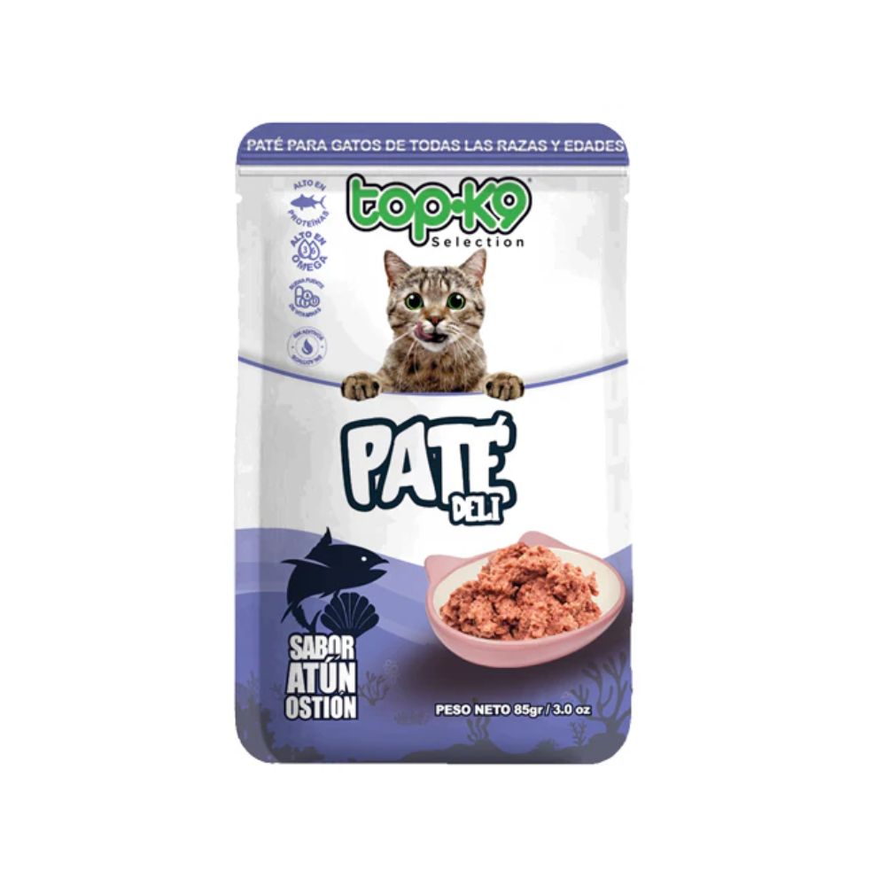 Snack Paté Deli Atún/Ostión 85g TopK9
