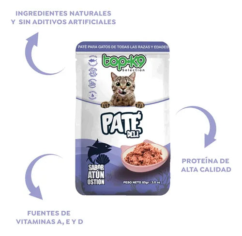 Snack Paté Deli Atún/Ostión 85g TopK9