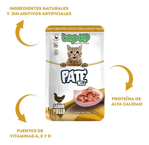 Snack Paté Deli Pollo 85g TopK9