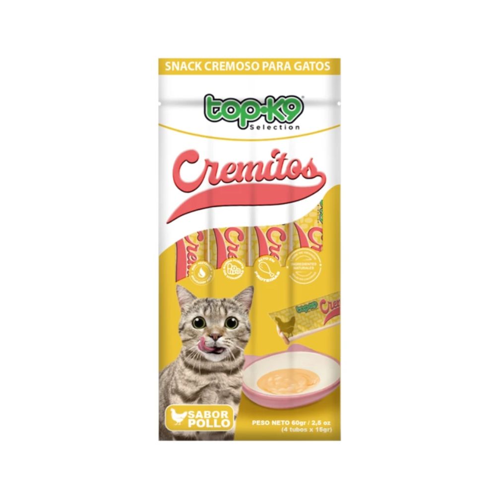 Snack Cremitos Pollo 4x15g TopK9