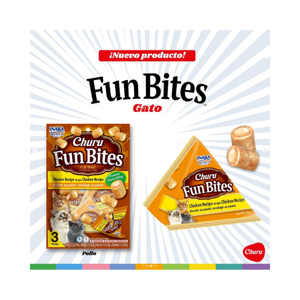 Churu Fun Bites pollo 60g/20g x3 Sachets