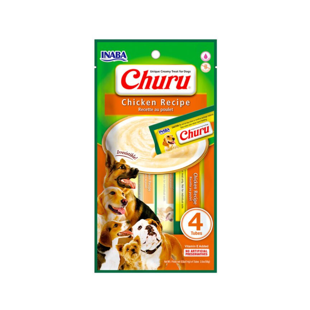Dog Churu de pollo 56g/14g x4 Tubos