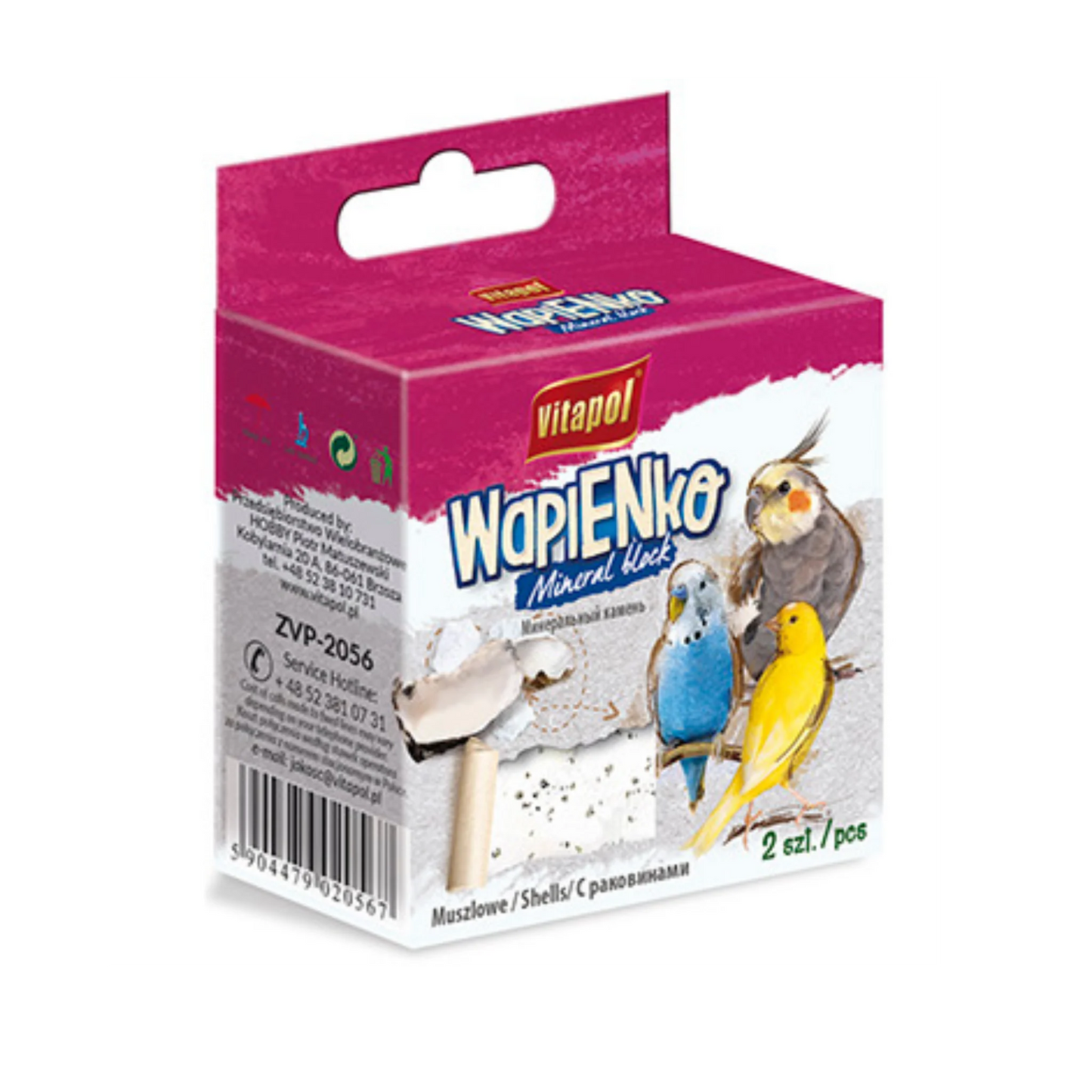 Vitapol Mineral Block For Birds With Shells 40g