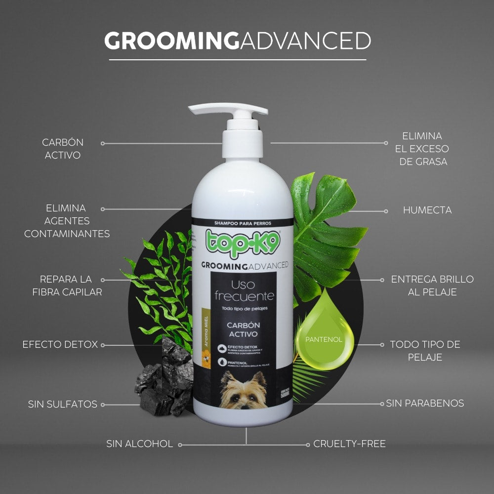 Shampo Grooming Advanced Uso Frec/Carbon 500ml TopK9