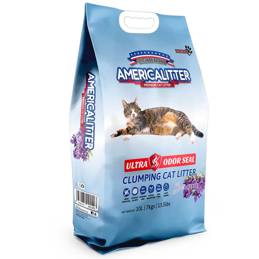 Arena Sanitaria Americalitter Odor Seal Aroma Lavanda 7kg