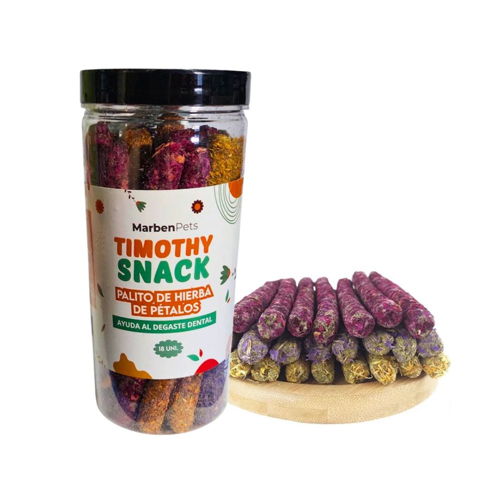 Timothy Snack Palito de hierba de petálos pack 18un