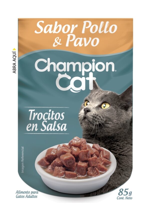 Champion Cat Pouch Sabor Pollo y Pavo 85g
