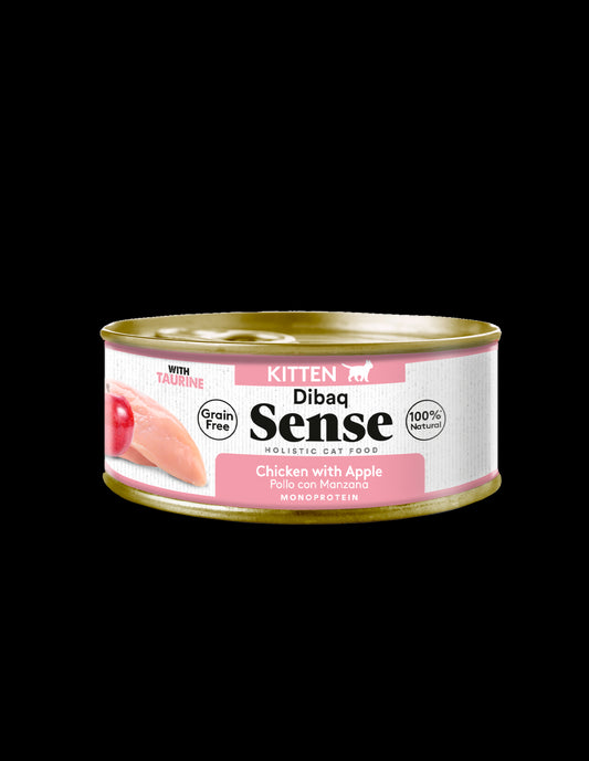 Alimento Húmedo Kitten Pollo & Manzana LATA 70g - Dibaq Sense