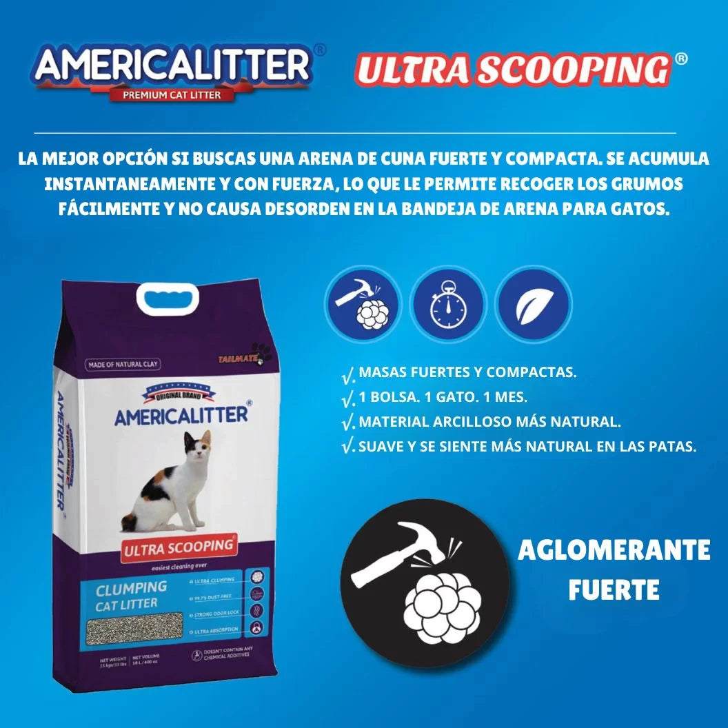 Arena Sanitaria Americalitter Clean Paws 15kg