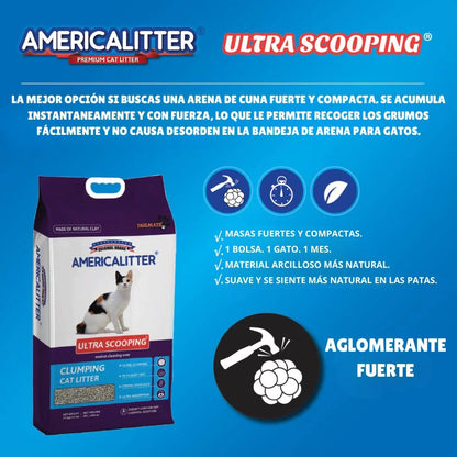 Arena Sanitaria Americalitter Clean Paws 15kg