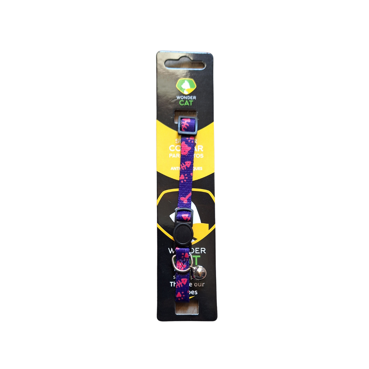 Collar Para Gatos Wonder Cat Anti-Ahorque Morado