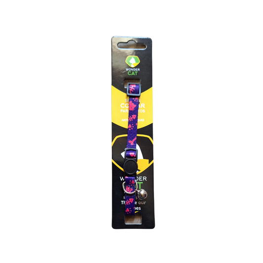 Collar Para Gatos Wonder Cat Anti-Ahorque Morado